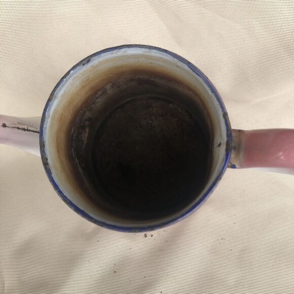 Vintage ENAMELED COFFEE POT  Pink 3 Piece CUTE!! - Picture 10 of 15